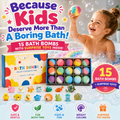 Kids Bath Bombs Gift Set – 15 Pack with Surprise Toys